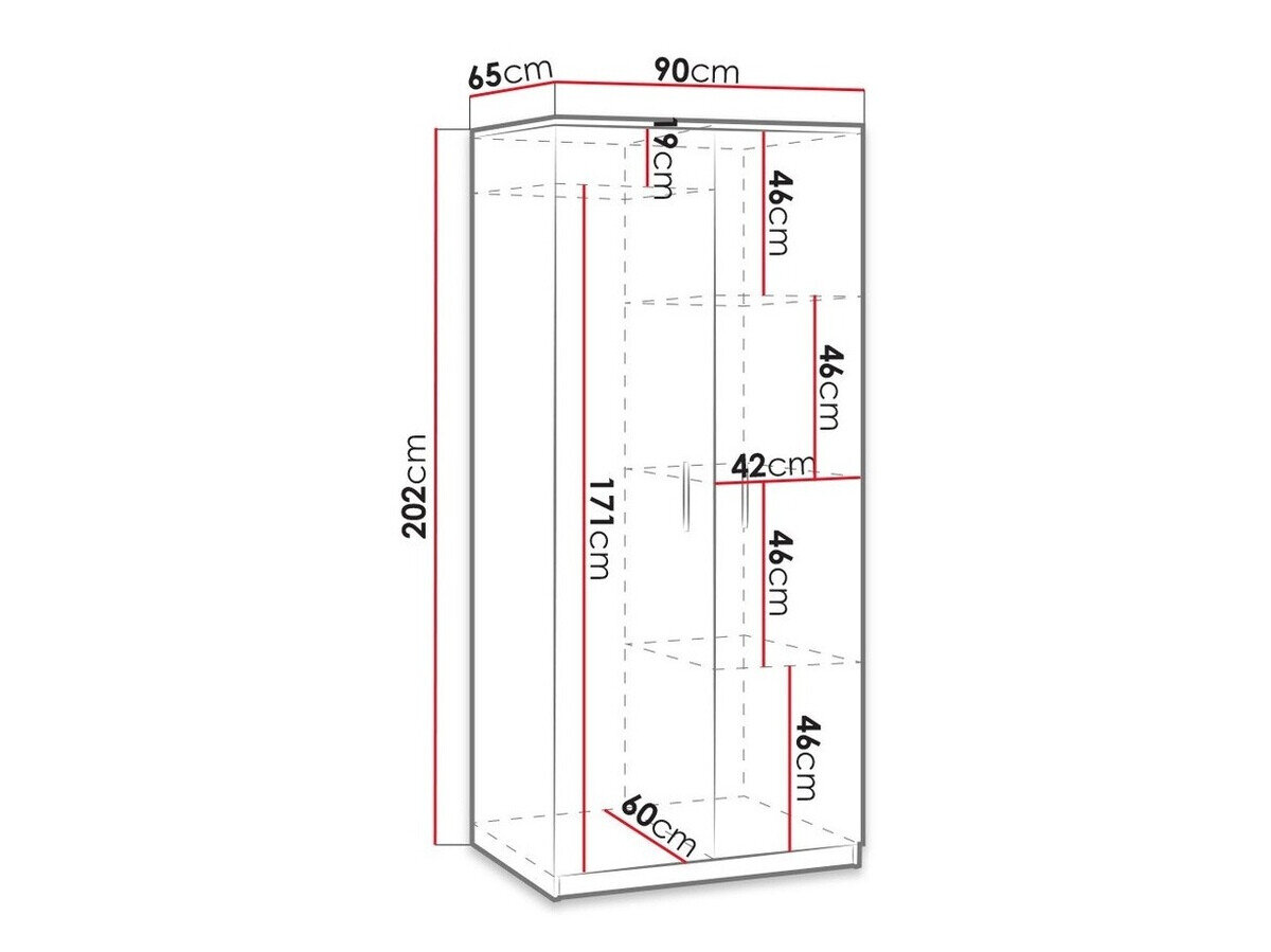 Garderobeskab Catromi 117 (Artisan eg)