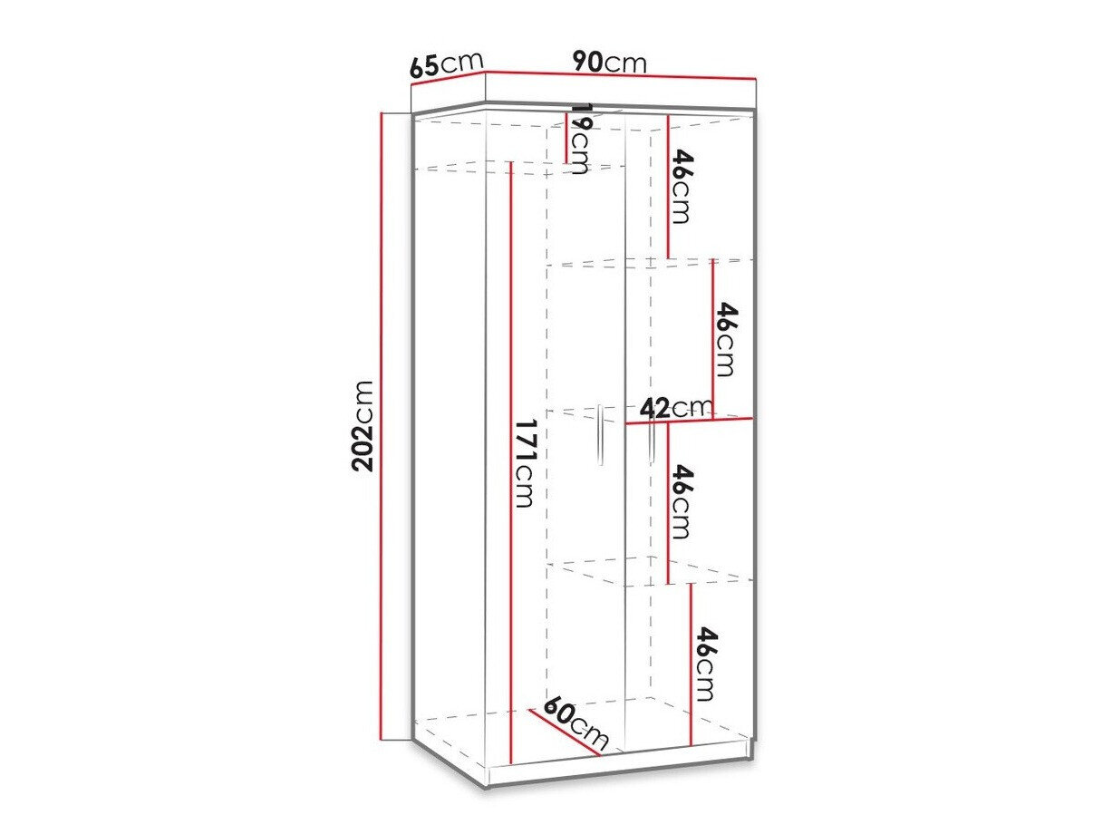 Garderobeskab Catromi 117 (Hvid)