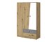 Kledingkast Almira 102 (Artisan eiken + Wit + Grijs)