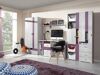 Étagère Omaha D128 (Pin blanchi + Pourpre)