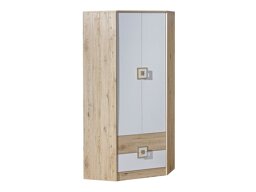 Hoekkledingkast Tolfere 102 (Licht eiken + Wit)