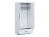 Kledingkast Sorviru 103 (Wit + Turquoise)