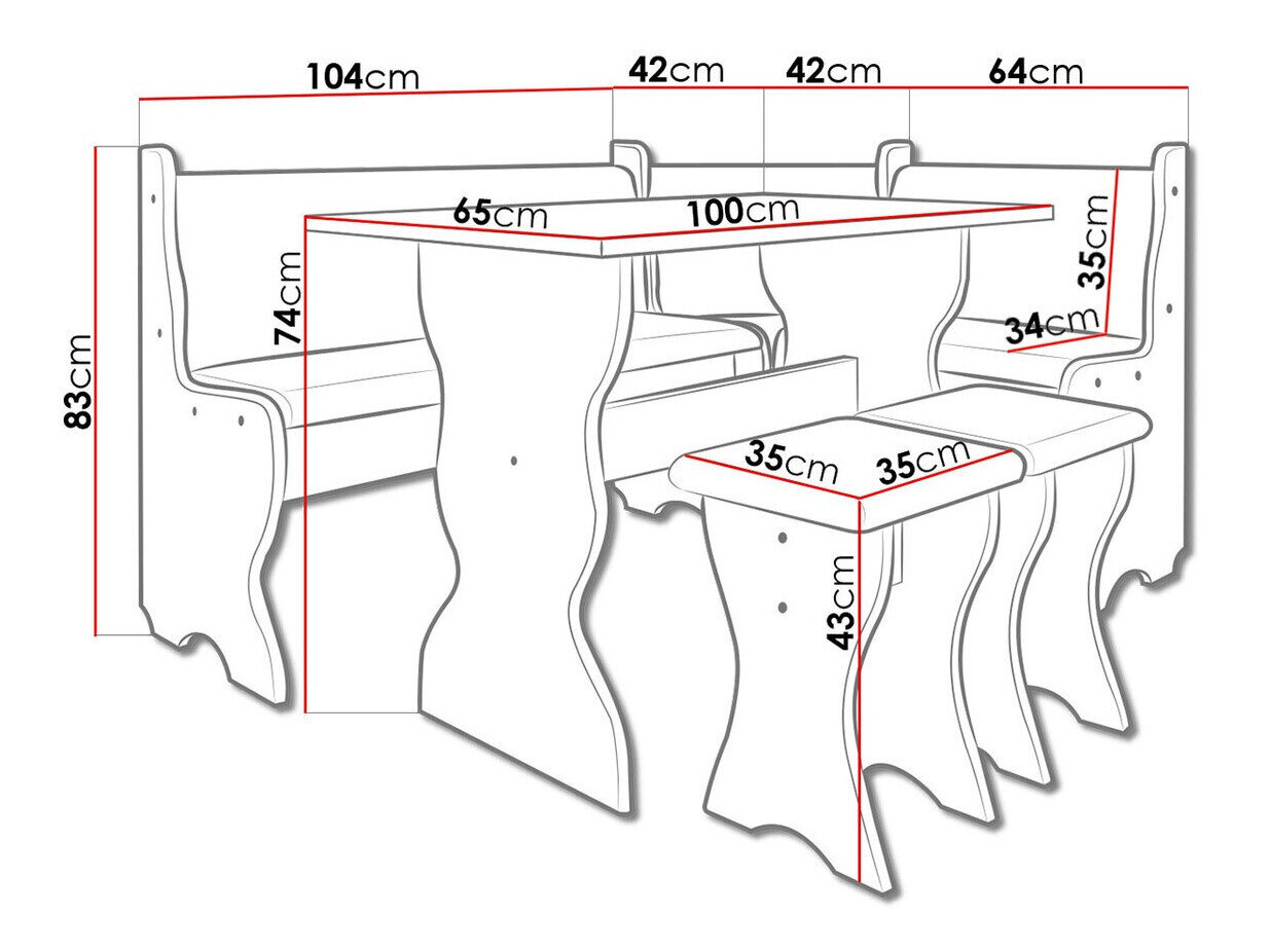 Køkkenhjørne Reading 100 (Sonoma eg + Alfa 08)
