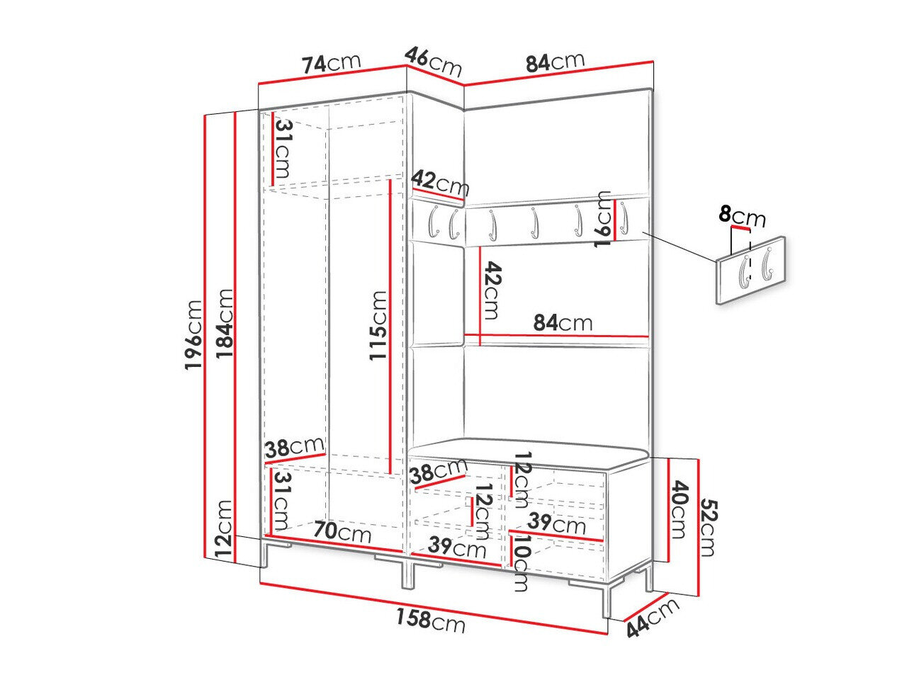 Entrésæt Nomal I (Hvid)