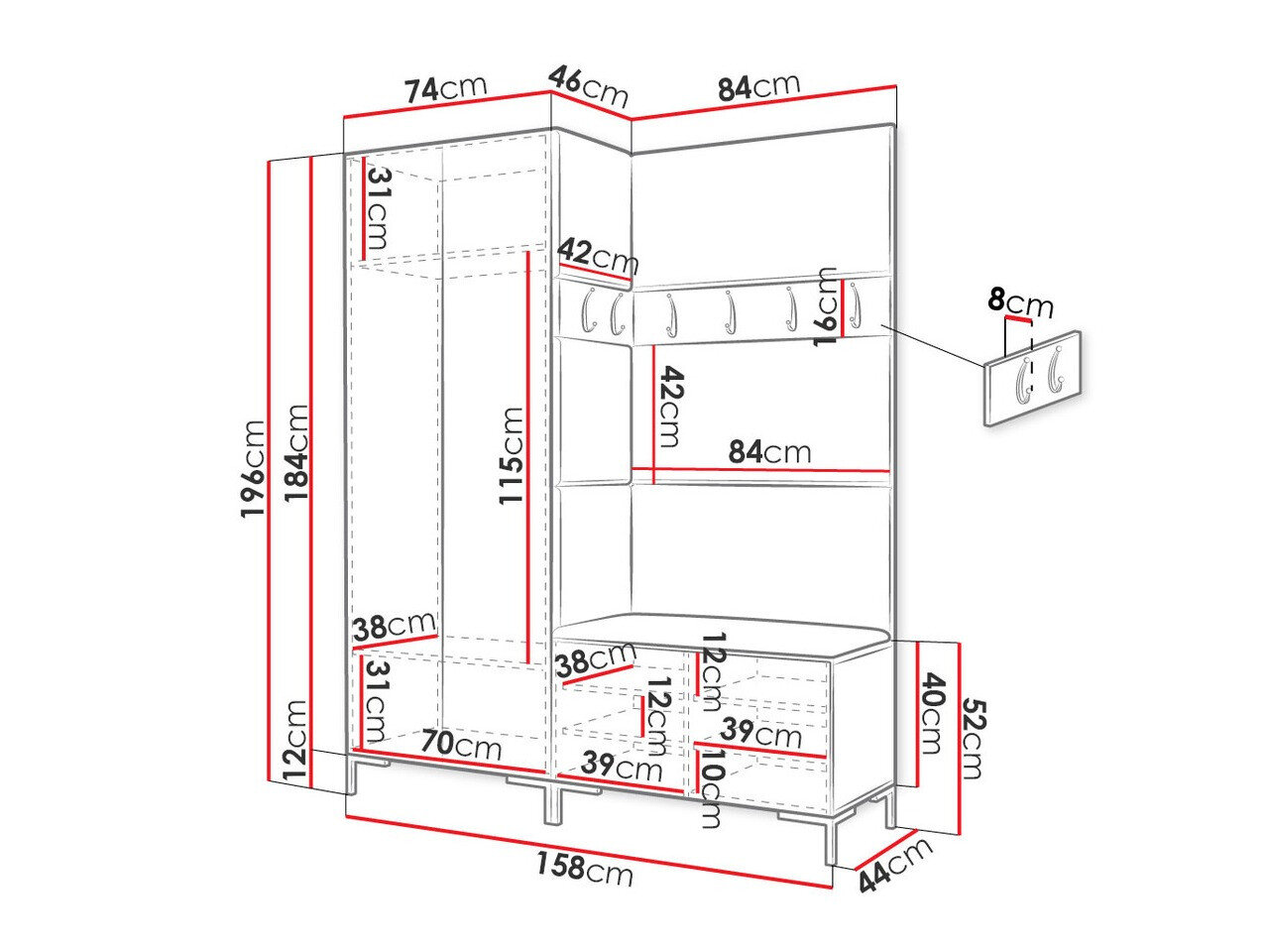 Entrésæt Nomal I (Sort)