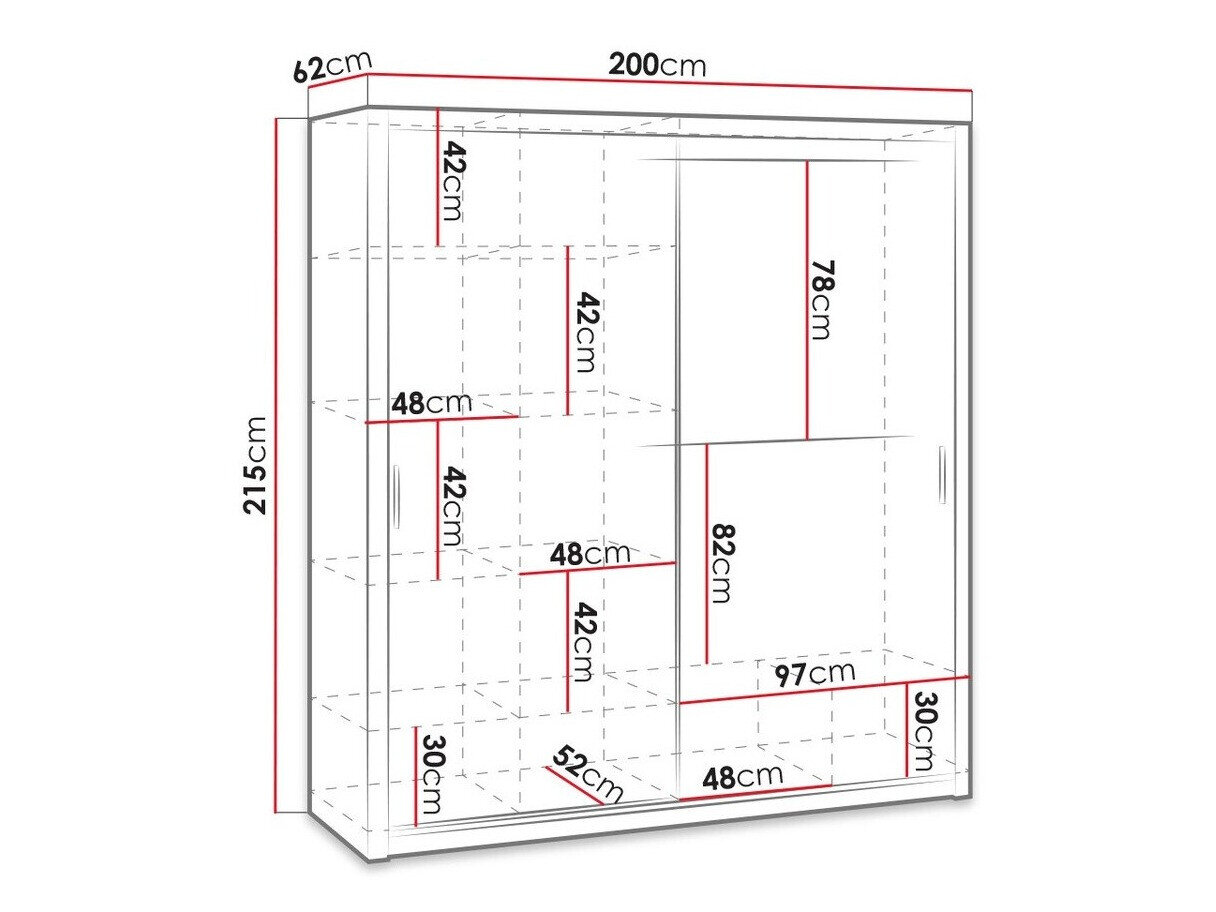 Garderobeskab Catromi 108 (Hvid)