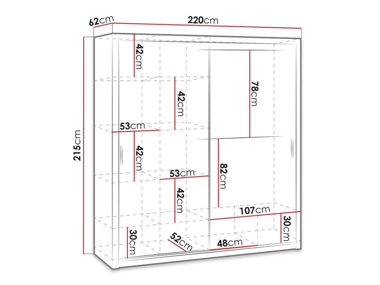 Garderobeskab Catromi 110 (Hvid)