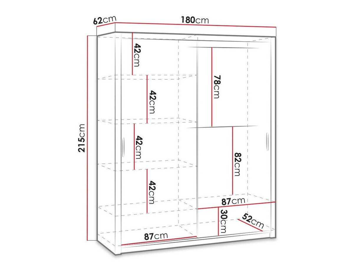 Garderobeskab Catromi 119 (Hvid)