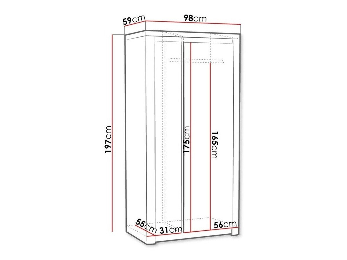 Garderobeskab Etrmona 100