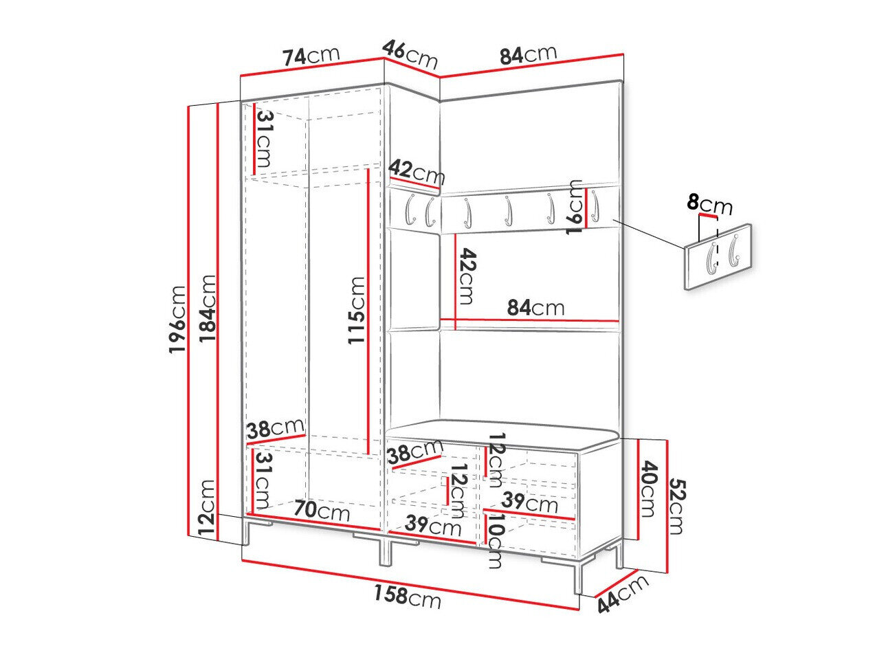 Entrésæt Nomal I (Hvid)
