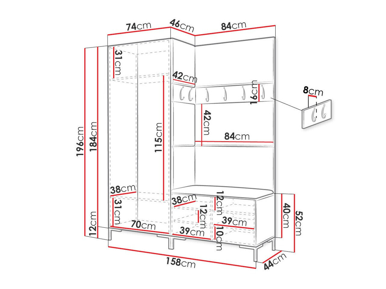 Entrésæt Nomal I (Hvid)