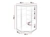 Armoire d'angle Fiomeri 126 (Chêne santana foncé)