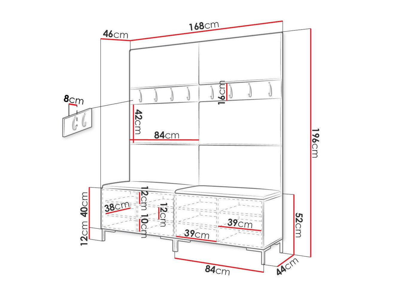Entrésæt Nomal II (Hvid)