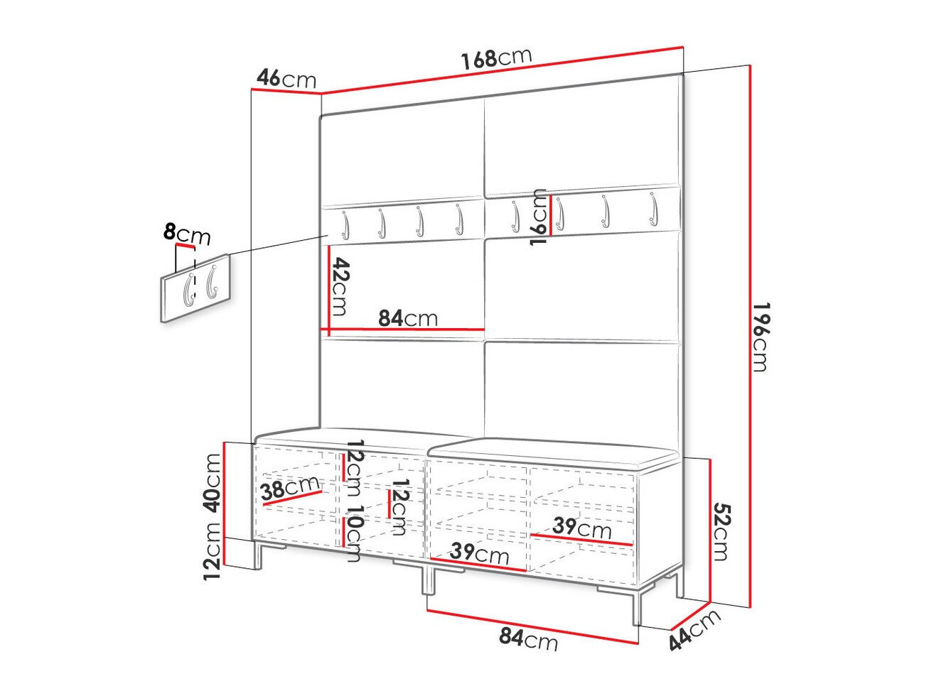 Entrésæt Nomal II (Hvid)