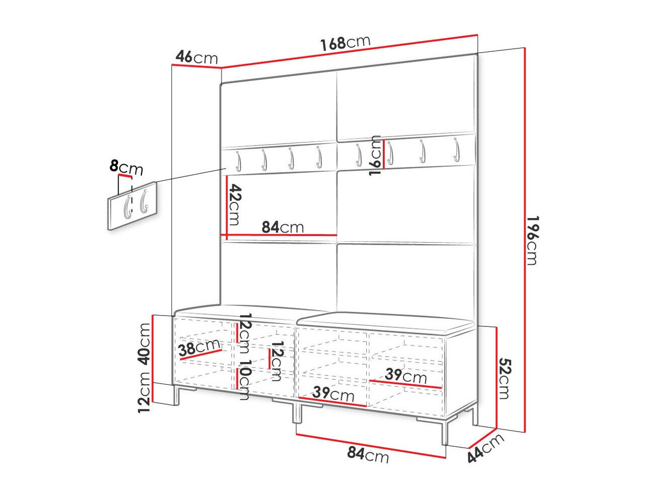 Entrésæt Nomal II (Sort)