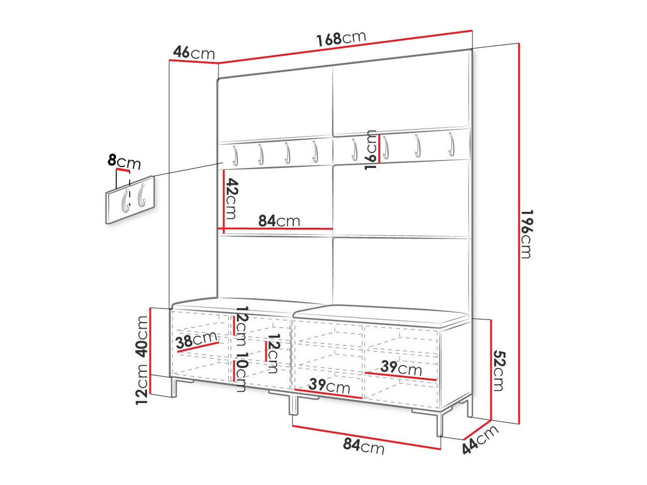 Entrésæt Nomal II (Sort)