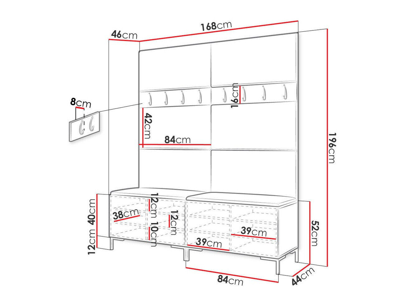 Entrésæt Tivsoa 101 (Hvid)