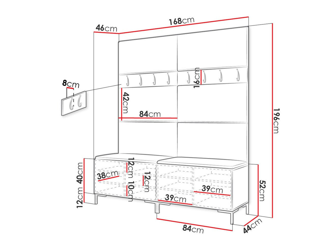 Gangmeubelset Nomal II (Eco leder Soft 011)