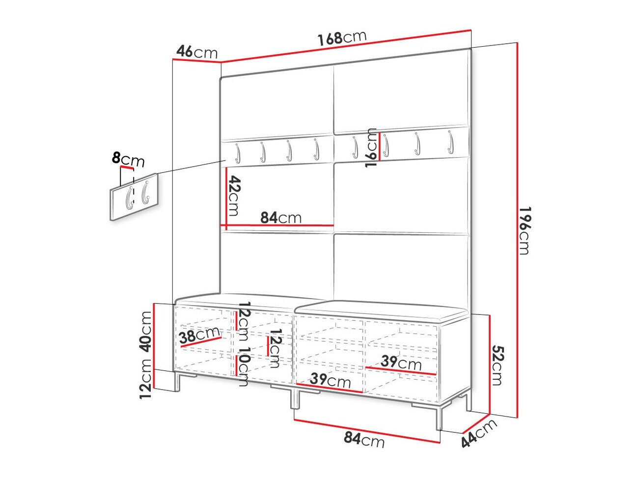 Entrésæt Nomal II (Craft egetræ)
