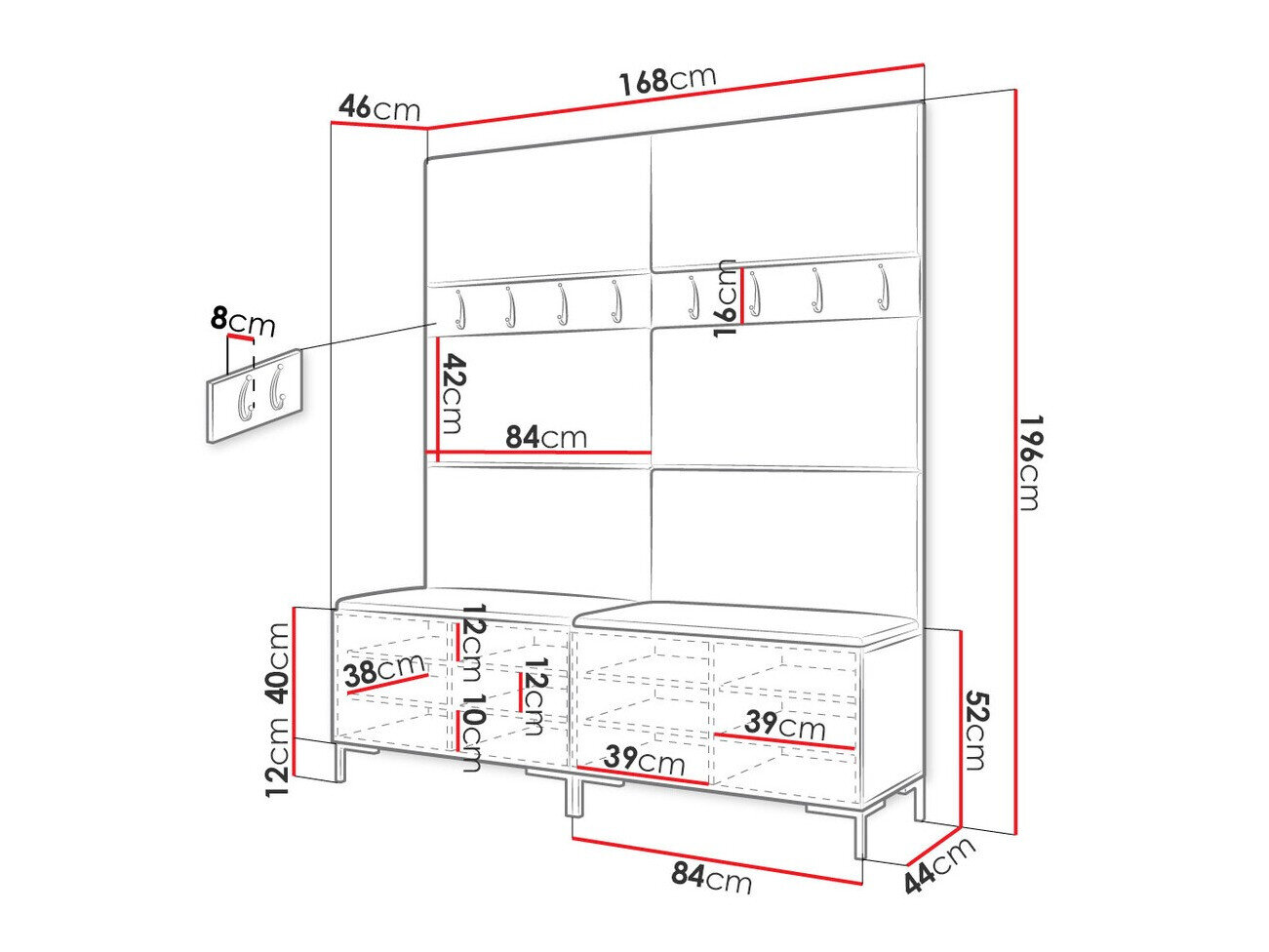 Entrésæt Nomal II (Craft egetræ)