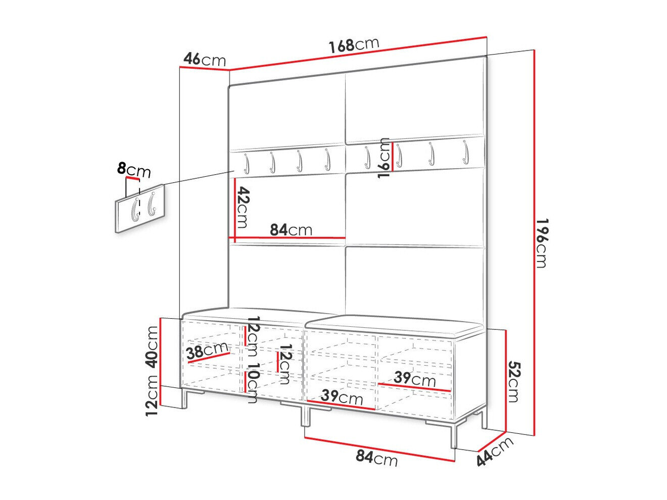 Entrésæt Nomal II (Craft egetræ)