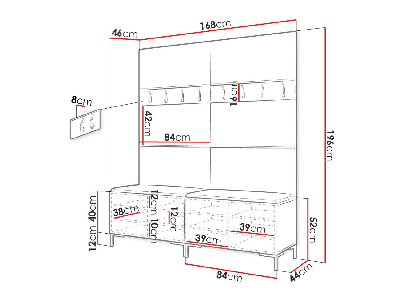 Entrésæt Nomal II (Craft egetræ)