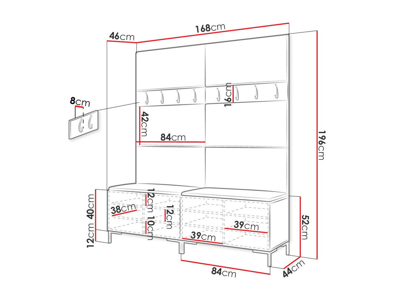 Entrésæt Nomal II (Craft egetræ)
