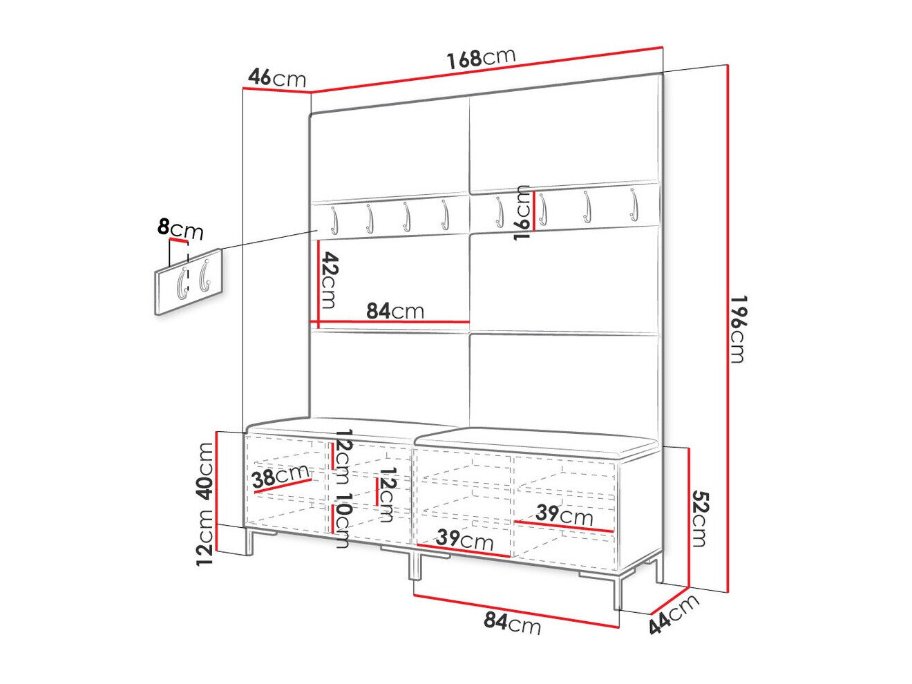 Entrésæt Tivsoa 101 (Hvid)