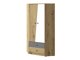 Hoekkledingkast Almira 101 (Artisan eiken + Wit + Grijs)