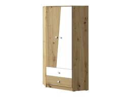 Hoekkledingkast Almira 101 (Artisan eiken + Wit)