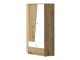 Hoekkledingkast Almira 101 (Artisan eiken + Wit)
