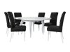 Eetkamerset Racine 129 (Glanzend wit + Magic Velvet 2219)