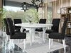 Eetkamerset Racine 129 (Glanzend wit + Magic Velvet 2219)