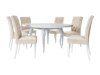 Eetkamerset Racine 138 (Glanzend wit + Magic Velvet 2250)