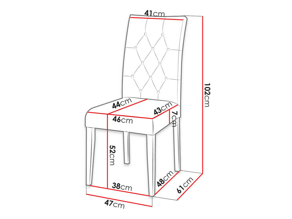 Spisestuesæt Racine 129 (Glansfuld hvid + Magic Velvet 2216)