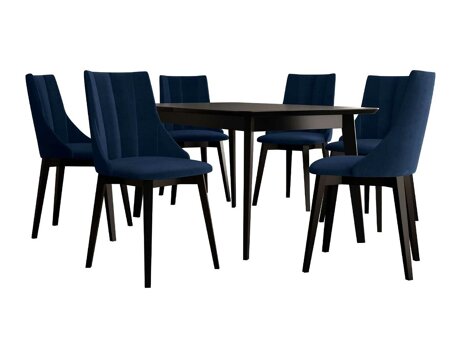 Eetkamerset Racine 139 (Zwart + Magic Velvet 2216)