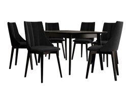 Eetkamerset Racine 139 (Zwart + Magic Velvet 2219)