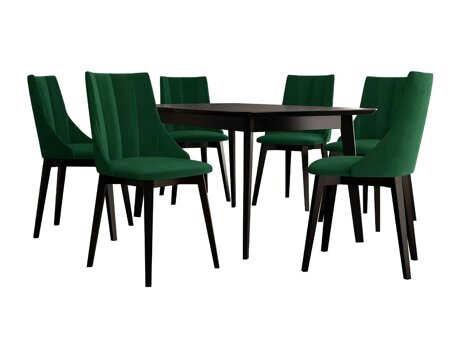 Eetkamerset Racine 139 (Zwart + Magic Velvet 2225)