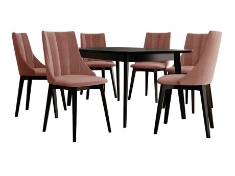 Eetkamerset Racine 139 (Zwart + Magic Velvet 2258)