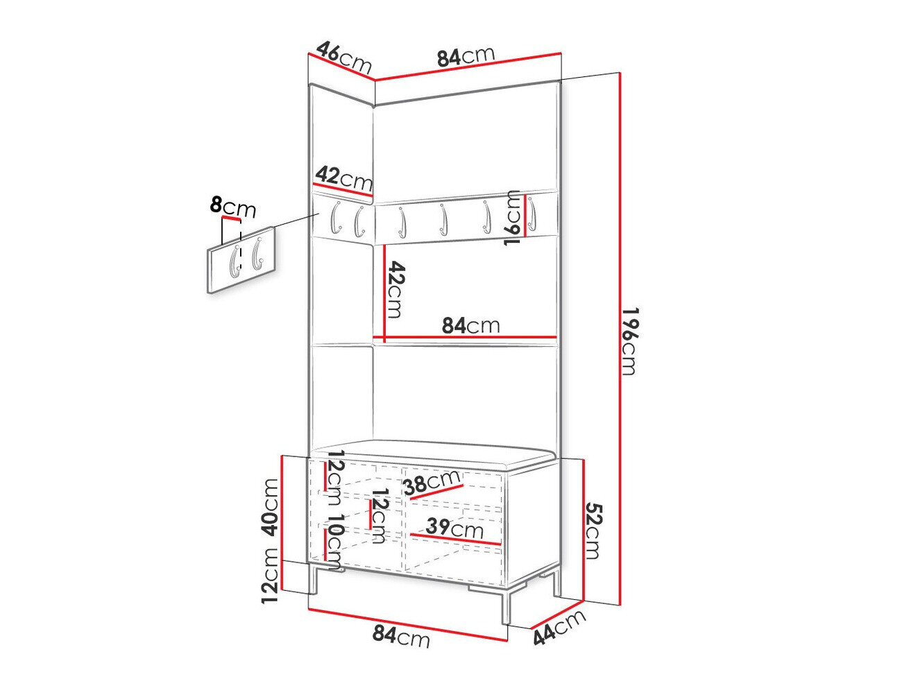 Entrésæt Nomal IV (Craft egetræ)