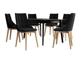 Salle à manger complète Racine 139 (Marron + Magic Velvet 2219)