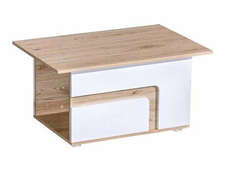 Salontafel Levtala 100 (Licht eiken + Wit)