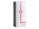 Boekenkast Levtala 103 (Antraciet + Wit + Roze)
