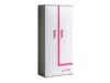Boekenkast Levtala 103 (Antraciet + Wit + Roze)