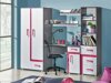 Boekenkast Levtala 103 (Antraciet + Wit + Roze)
