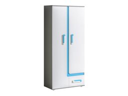 Boekenkast Levtala 103 (Antraciet + Wit + Turquoise)