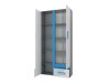 Boekenkast Levtala 103 (Antraciet + Wit + Turquoise)
