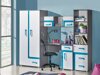 Boekenkast Levtala 105 (Antraciet + Wit + Turquoise)