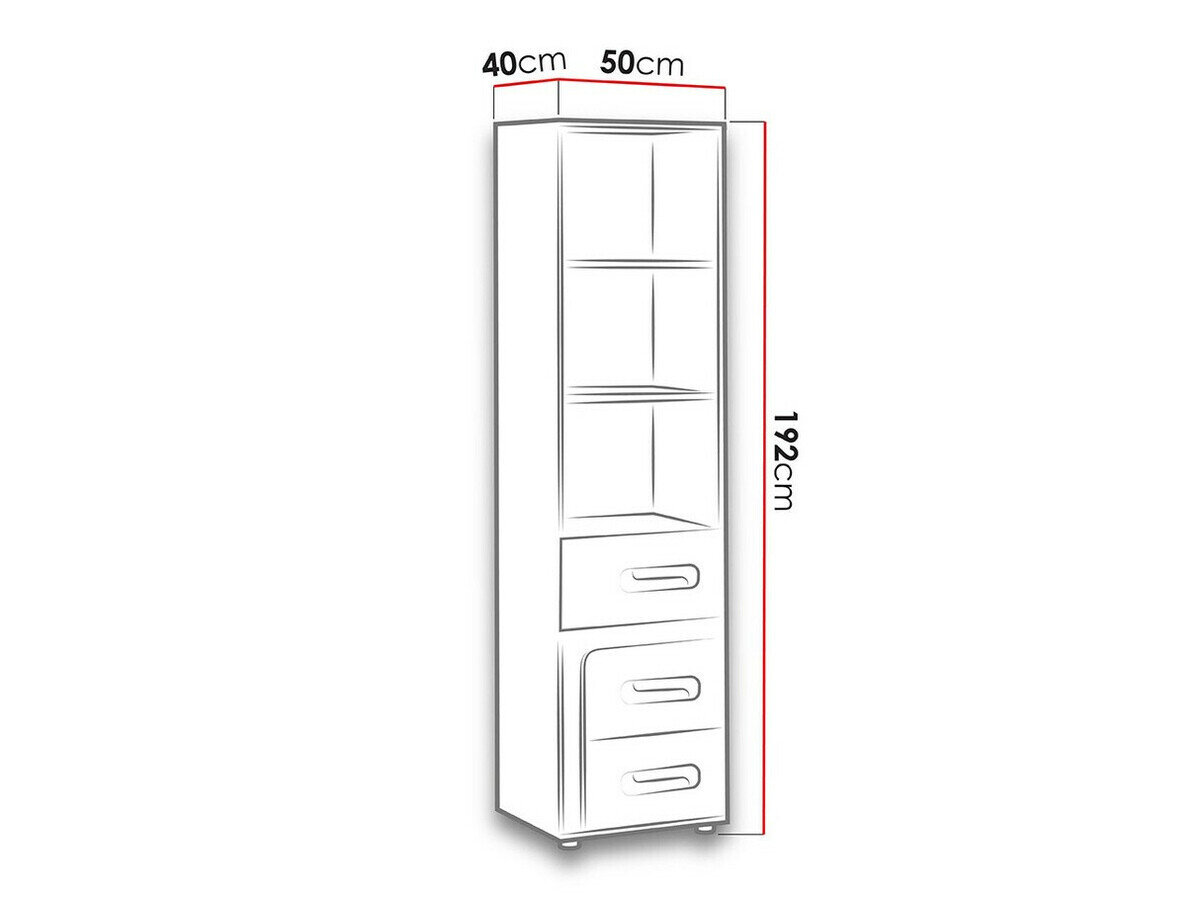 Reol Levtala 105 (Antracit + Hvid)