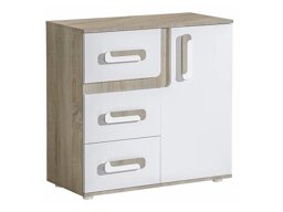 Ladekast Levtala 108 (Licht eiken + Wit)